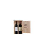 Rode wijnen  Cassetta in Legno da 2 bottiglie: Pèppoli, Chianti Classico DOCG 2018 Villa Antinori, Toscana IGT 2018 - Antinor...