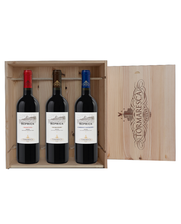 Vini Rossi  Cassetta in Legno da 3 BT: Neprica Primitivo IGT - Neprica Negroamaro IGT - Neprica Cabernet IGT - Antinori 25,98 â‚¬ Vini Rossi  Cassetta in Legno da 3 BT: Neprica Primitivo IGT - Neprica Negroamaro IGT - Neprica Cabernet IGT - Antinori 25,98 â‚¬