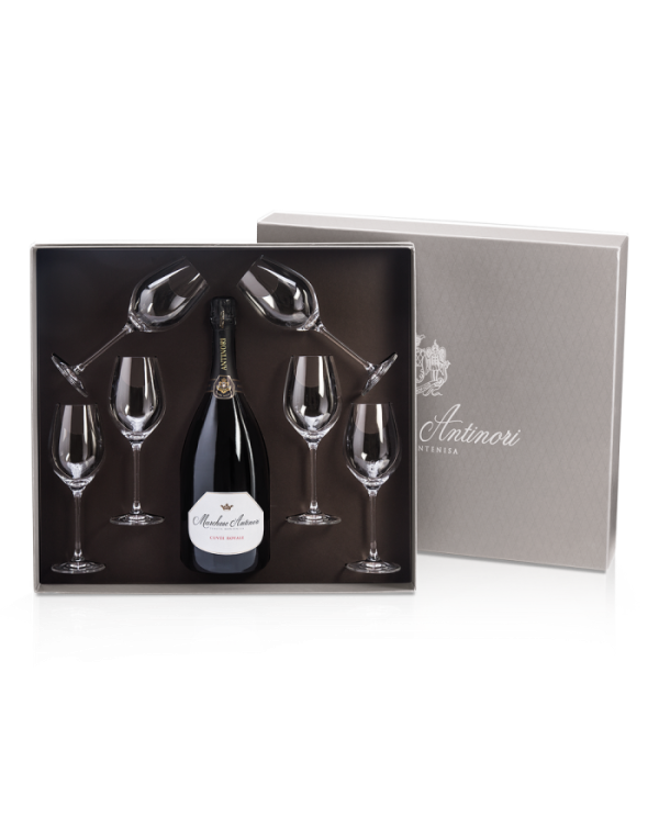 White wines  Magnum Marchese Antinori Cuvee Royale e 6 bicchieri Montenisa - Antinori 97,30 € White wines  Magnum Marchese Antinori Cuvee Royale e 6 bicchieri Montenisa - Antinori 97,30 €