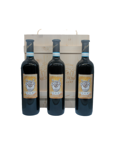 Rode wijnen  Cassa Legno 3 bottiglie PAN Montepulciano d'Abruzzo DOP 2015 - Nestore Bosco 64,75 €