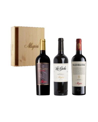 Red Wines  Cassetta in legno 3 BT: Valpolicella Superiore DOC Palazzo della Torre Veronese IGT La Grola Veronese -Allegrini 5... Red Wines  Cassetta in legno 3 BT: Valpolicella Superiore DOC Palazzo della Torre Veronese IGT La Grola Veronese -Allegrini 5...