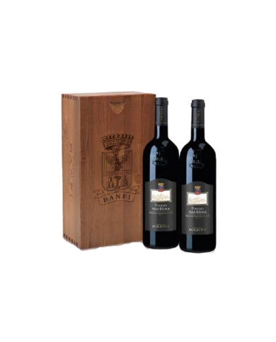 Rode wijnen  Cassetta in legno 2 BT Brunello di Montalcino Poggio alle Mura 2015 - Banfi 70,33 €