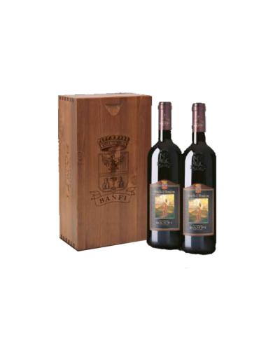 Rode wijnen  Cassetta in legno da 2 BT di Brunello di Montalcino DOCG 2015 – Banfi 57,62 €