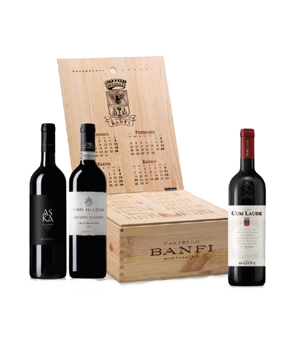 Vini Rossi  Cassetta calendario: Aska · Bolgheri Rosso - Fonte alla Selva · Chianti Classico · Gran Selezione - Cum Laude · B... Vini Rossi  Cassetta calendario: Aska · Bolgheri Rosso - Fonte alla Selva · Chianti Classico · Gran Selezione - Cum Laude · B...