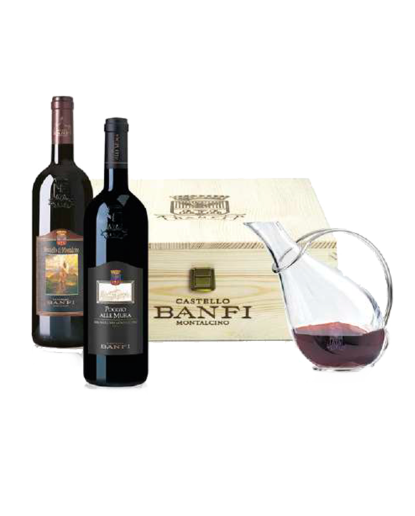 Rode wijnen  Cassa legno 2 BT Brunello di Montalcino DOCG - Poggio alle Mura · Brunello di Montalcino DOCG - Decanter · Tecno...