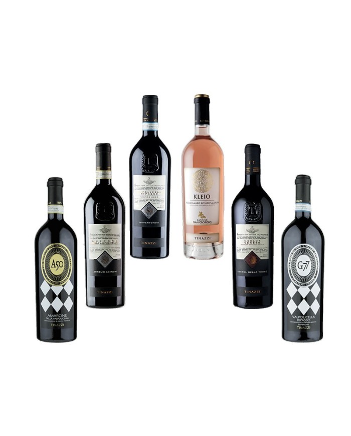 Vini Rossi  Selezione Tinazzi: Aureum Acinum 2016 - Rovertondo 2018 - Kleio 2019 - A50 2012 - Introl della Torre Merlot 2018 ... Vini Rossi  Selezione Tinazzi: Aureum Acinum 2016 - Rovertondo 2018 - Kleio 2019 - A50 2012 - Introl della Torre Merlot 2018 ...