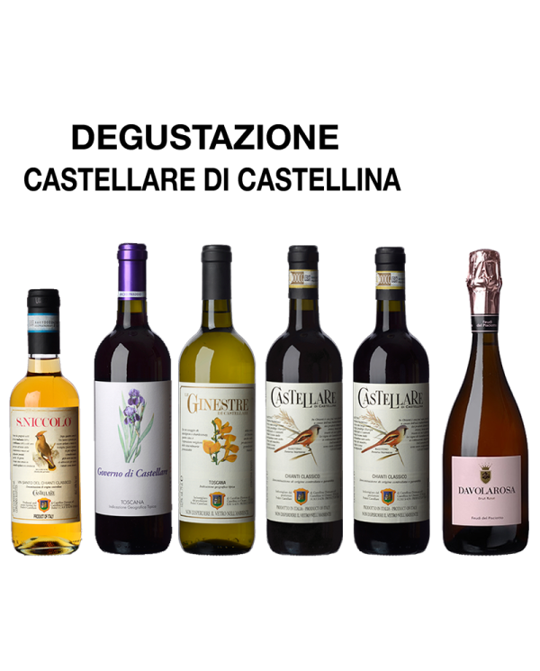 Rode wijnen  Castellare di Castellina: Governo - Le Ginestre - Chianti Classico - Spumante Davolarosa - Vin Santo "San Niccol...