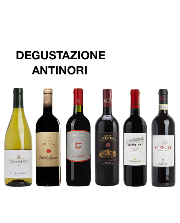 Rode wijnen  Antinori: Rosso Montepulciano La Braccesca - Tormaresca Chardonnay - Le maestrelle Santa Cristina - Neprica Prim... Rode wijnen  Antinori: Rosso Montepulciano La Braccesca - Tormaresca Chardonnay - Le maestrelle Santa Cristina - Neprica Prim...