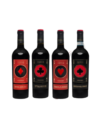 Rode wijnen  Quattrocento - Rosso Toscana - Nerello Mascalese - Primitivo di Manduria - Montepulciano d'Abruzzo - Fantini Far...