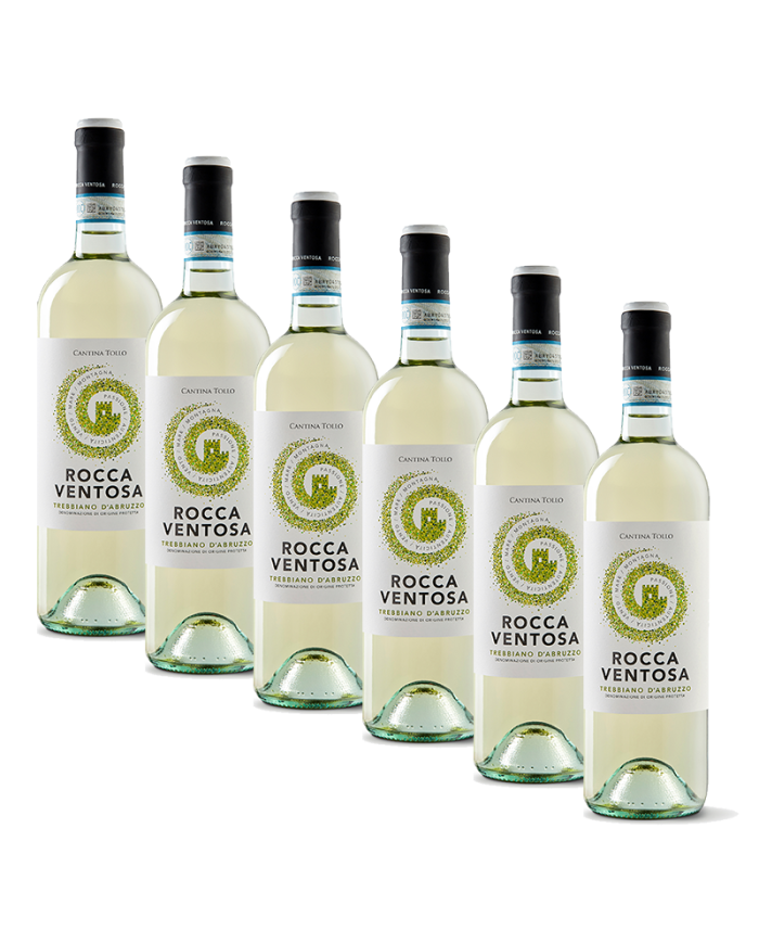 Witte Wijnen  6 bottiglie Trebbiano d'Abruzzo DOP 2021 - Rocca Ventosa - Cantina Tollo 25,00&nbsp;€