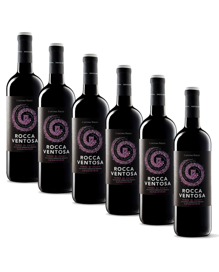 Red Wines  6 bottiglie Sangiovese Terre di Chieti IGP 2019 - Rocca Ventosa - Cantina Tollo 25,00 €