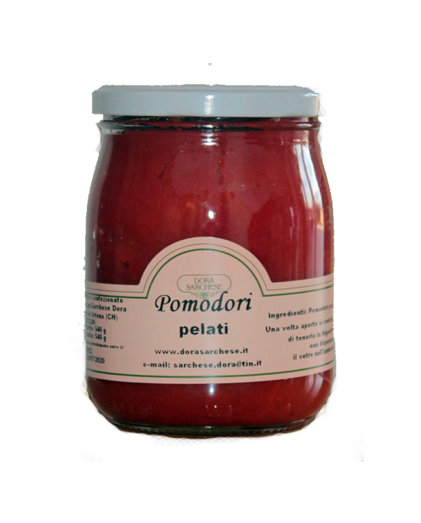 Prelibatezze  Pomodori Pelati 540 gr. - Dora Sarchese 4,05 â‚¬ Prelibatezze  Pomodori Pelati 540 gr. - Dora Sarchese 4,05 â‚¬