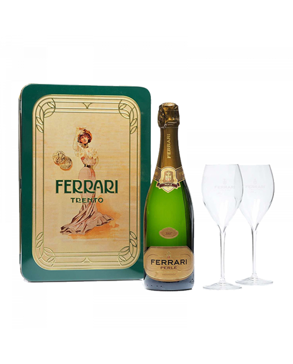 White wines  Perlé Ferrari Scatola di Latta Vintage Trento DOC 2017 + 2 flûte 55,64 â‚¬ White wines  Perlé Ferrari Scatola di Latta Vintage Trento DOC 2017 + 2 flûte 55,64 â‚¬