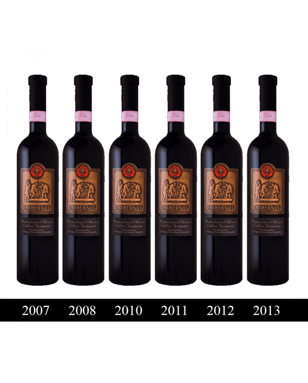 Rode wijnen  Verticale Pathernus Montepulciano d'Abruzzo Colline Teramane DOCG Riserva 2007 2008 2010 2011 2012 2013 - Cantin... Rode wijnen  Verticale Pathernus Montepulciano d'Abruzzo Colline Teramane DOCG Riserva 2007 2008 2010 2011 2012 2013 - Cantin...
