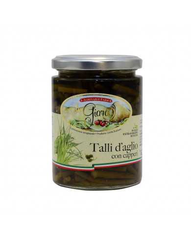 Prelibatezze  Talli d’aglio con capperi in Olio EVO Bio - La Giara 7,52 € Prelibatezze  Talli d’aglio con capperi in Olio EVO Bio - La Giara 7,52 €