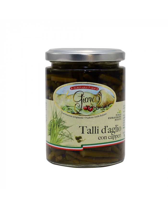 Prelibatezze  Talli d’aglio con capperi in Olio EVO Bio - La Giara 7,52 â‚¬ Prelibatezze  Talli d’aglio con capperi in Olio EVO Bio - La Giara 7,52 â‚¬