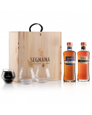 Grappe  Cassetta Grappa Solera Invecchiata + Grappa Altorilievo Invecchiata + 2 bicchieri + 1 Candela - Segnana 75,88 €