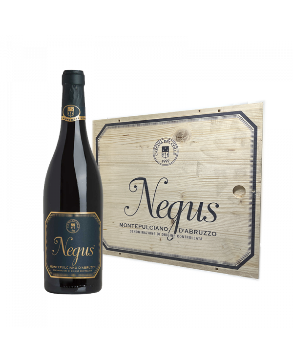 Vini Rossi  Cassa legno da 6 bottiglie NEGUS Montepulciano D'Abruzzo DOC 2015 - Cascina del Colle 223,31 â‚¬ Vini Rossi  Cassa legno da 6 bottiglie NEGUS Montepulciano D'Abruzzo DOC 2015 - Cascina del Colle 223,31 â‚¬