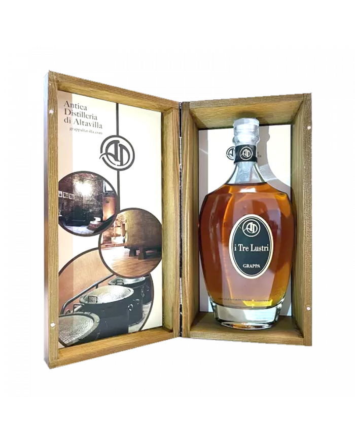Distillates  Grappa riserva 15 anni I Tre Lustri cassetta legno - Altavilla 63,00 €