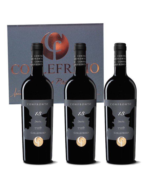 Vini Rossi  3 bottiglie Confronto – Vino Rosso con cassetta legno - Collefrisio 56,48 â‚¬ Vini Rossi  3 bottiglie Confronto – Vino Rosso con cassetta legno - Collefrisio 56,48 â‚¬