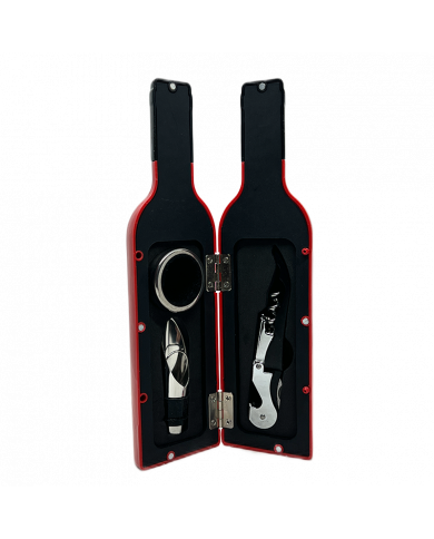 Accessori  Set 3 accessori vino tappo , salvagoccia, cavatappi scatola a forma di bottiglia 14,34 € Accessori  Set 3 accessori vino tappo , salvagoccia, cavatappi scatola a forma di bottiglia 14,34 €