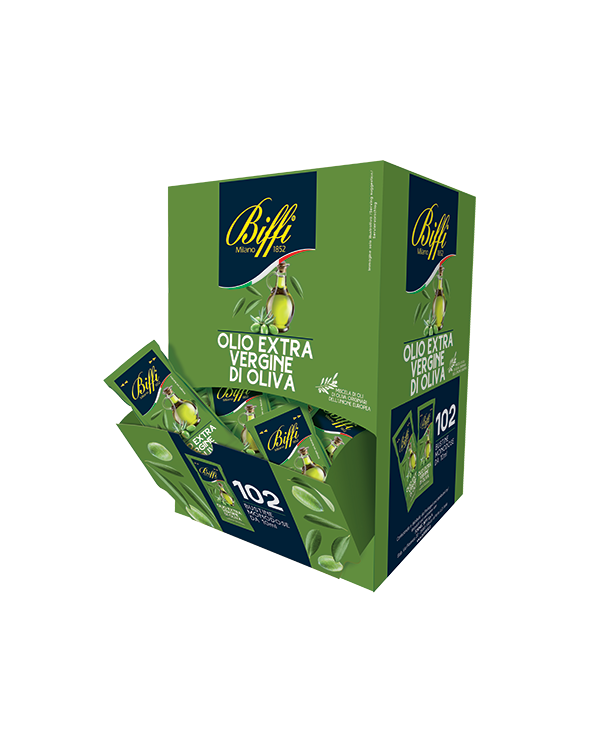 Olio Extravergine di Oliva  Olio Extra Vergine di Oliva Monodose 102 bustine da 10ml - Biffi 17,26 â‚¬ Olio Extravergine di Oliva  Olio Extra Vergine di Oliva Monodose 102 bustine da 10ml - Biffi 17,26 â‚¬