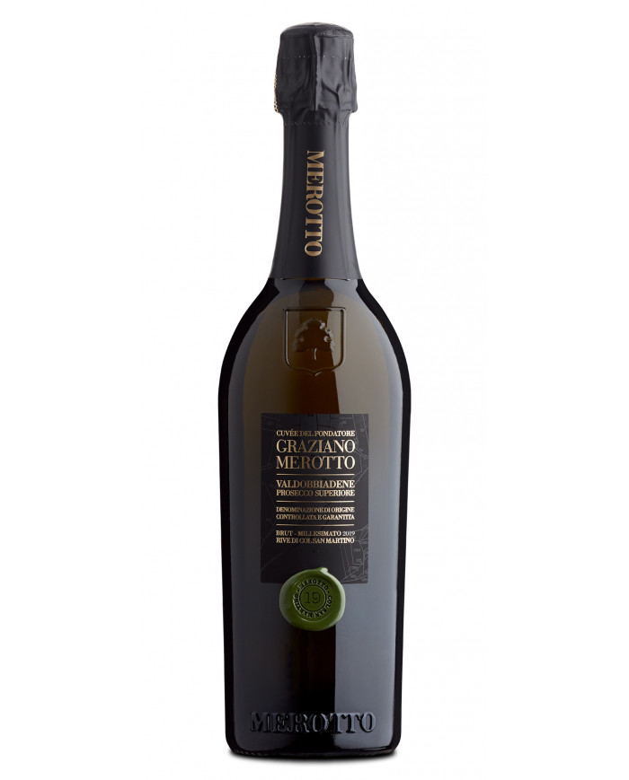 Vini Spumanti  Valdobbiadene Prosecco Superiore Brut Cuvée del Fondatore Graziano Merotto Millesimato DOCG Merotto 16,00 €
