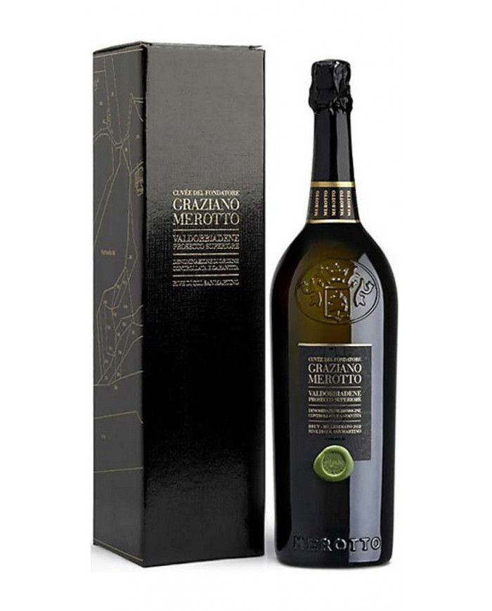 Vini Grandi Formati  Valdobbiadene Prosecco Superiore Brut Cuvée del Fondatore Graziano Merotto Millesimato Magnum Astucciato...