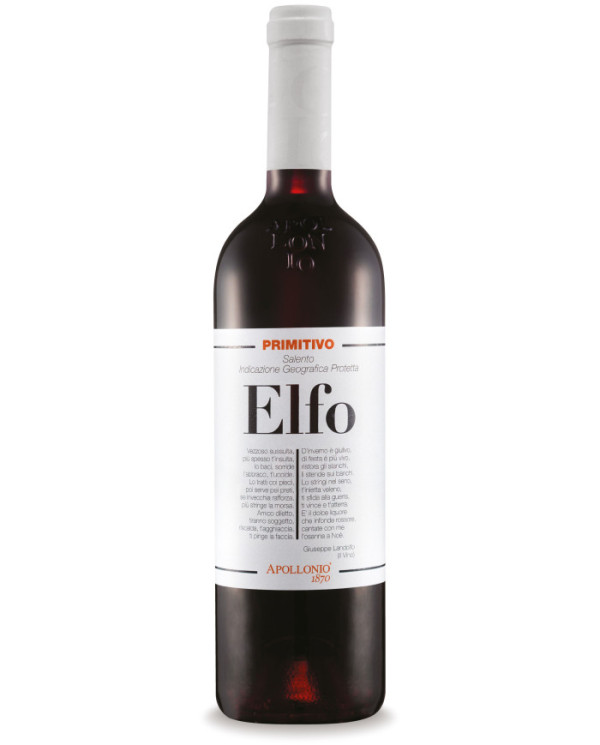Rode wijnen  Elfo Primitivo Rosso Salento IGP 2021 - Apollonio 7,90 â‚¬ Rode wijnen  Elfo Primitivo Rosso Salento IGP 2021 - Apollonio 7,90 â‚¬