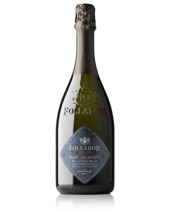 Vini Spumanti  Nani dei Berti Rive di Col San Martino Valdobbiadene Prosecco Superiore Docg Millesimato Brut Follador 15,30 € Vini Spumanti  Nani dei Berti Rive di Col San Martino Valdobbiadene Prosecco Superiore Docg Millesimato Brut Follador 15,30 €