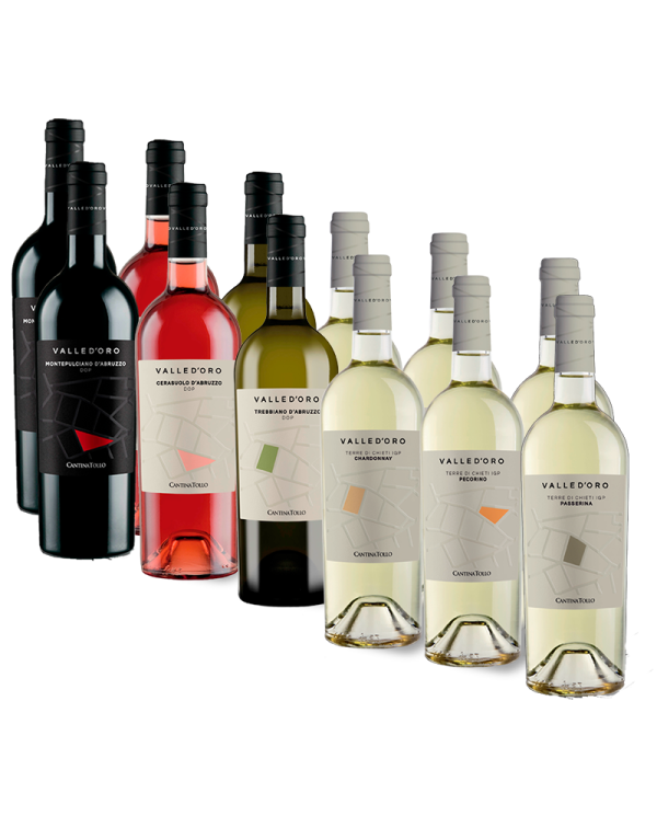 Red Wines  Degustazione Valle d'Oro 12 Bottiglie - Cantina Tollo 68,85 â‚¬ Red Wines  Degustazione Valle d'Oro 12 Bottiglie - Cantina Tollo 68,85 â‚¬