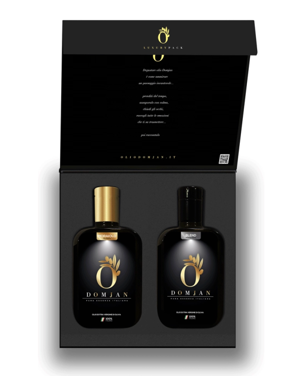 Olio Extravergine di Oliva  Luxury Pack OLIO - Domjan 61,48 â‚¬ Olio Extravergine di Oliva  Luxury Pack OLIO - Domjan 61,48 â‚¬