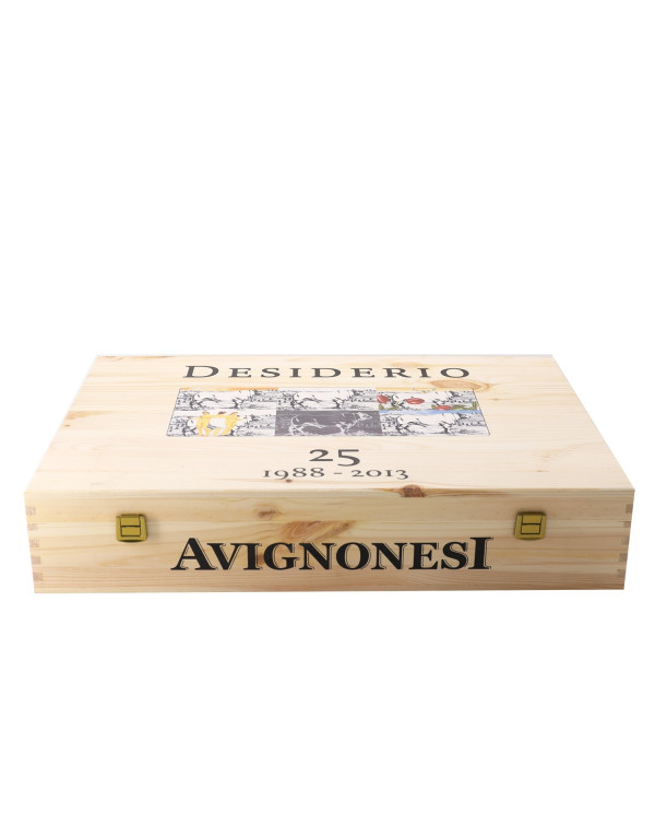 Rode wijnen  Desiderio Toscana I.G.T. 25° anniversario Cassa Legno Limited Edition etichette storiche 6 bottiglie - Avignones... Rode wijnen  Desiderio Toscana I.G.T. 25° anniversario Cassa Legno Limited Edition etichette storiche 6 bottiglie - Avignones...