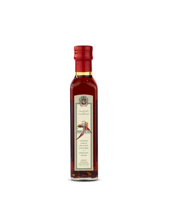 Natives Olivenöl extra  Olio al peperoncino 250 ml - Trappeto di Caprafico 9,62 â‚¬ Natives Olivenöl extra  Olio al peperoncino 250 ml - Trappeto di Caprafico 9,62 â‚¬