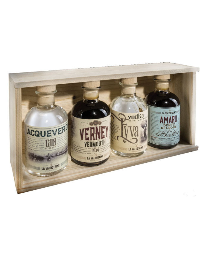 Distillati  Mixology Set: Acqueverdi + Verney + Eyva + Dente di Leone - La Valdotaine 54,20 â‚¬ Distillati  Mixology Set: Acqueverdi + Verney + Eyva + Dente di Leone - La Valdotaine 54,20 â‚¬