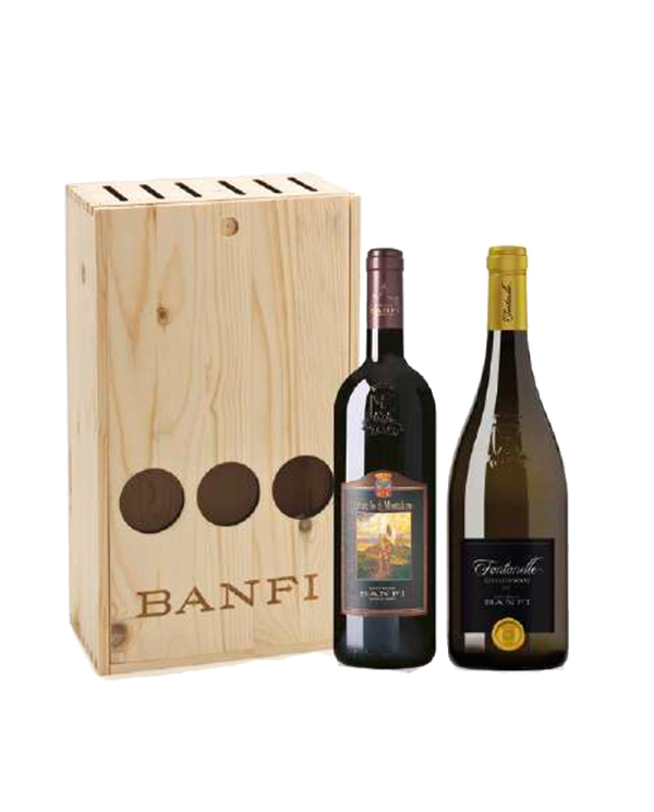 Vini Rossi  confezione FONTANELLE Chardonnay Toscana IGT 2018 - BRUNELLO DI MONTALCINO DOCG 2015 - Banfi 52,13 €