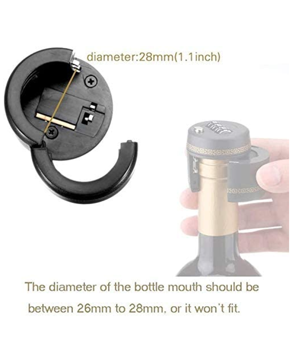 Accessories  Lucchetto a Combinazione per Bottiglia di Liquore Vino Whisky Tappo Superiore Password Serratura con Codice Serr... Accessories  Lucchetto a Combinazione per Bottiglia di Liquore Vino Whisky Tappo Superiore Password Serratura con Codice Serr...