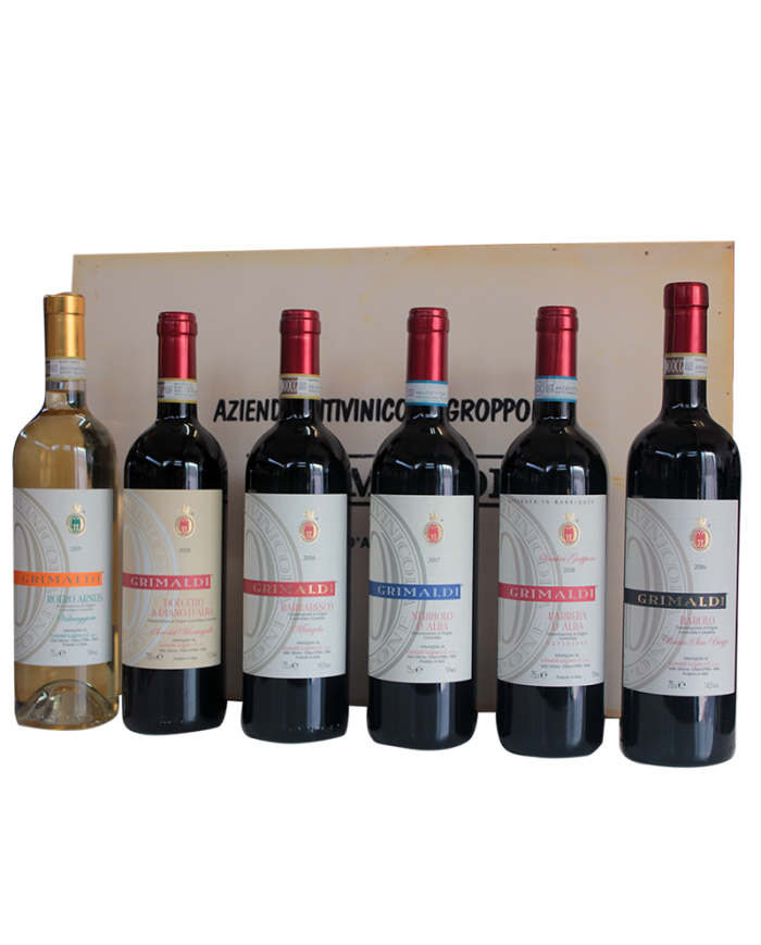 Geschenk-Ideen  Cassetta in legno 6 bottiglie vino - Grimaldi Luigino 112,30 €