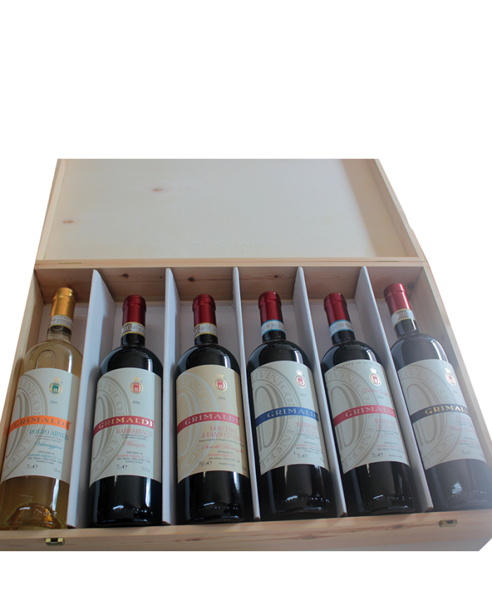 Geschenk-Ideen  Cassetta in legno 6 bottiglie vino - Grimaldi Luigino 112,30 €