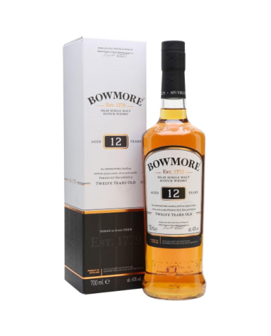 Distillates  Whisky Bowmore 12 Years Old Cl.70 44,06 â‚¬ Distillates  Whisky Bowmore 12 Years Old Cl.70 44,06 â‚¬