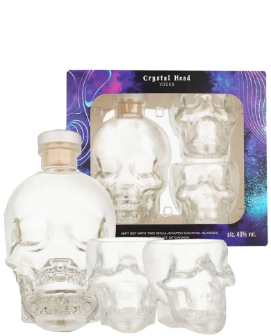 Distillates  Crystal Head Taste Box – 1 Bt Vodka cl 70 + 2 Bicchieri Skull Head in vetro – Kit Degustazione 59,38 €