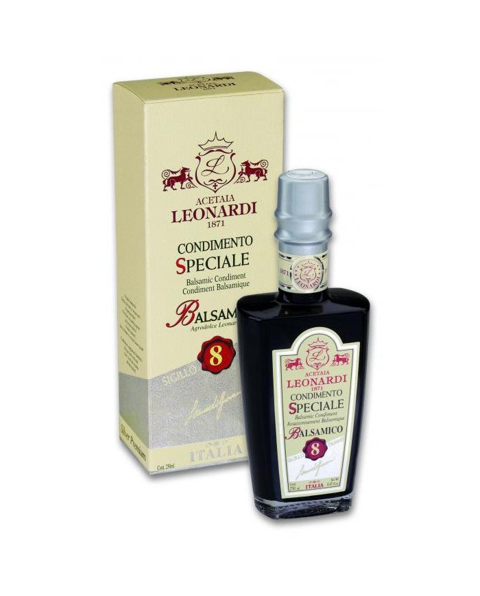 Aceto  Condimento Balsamico - Speciale “8 Travasi” 250 ml - Acetaia Leonardi 19,86 € Aceto  Condimento Balsamico - Speciale “8 Travasi” 250 ml - Acetaia Leonardi 19,86 €