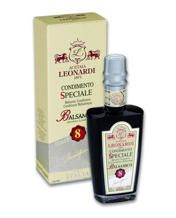 Aceto  Condimento Balsamico - Speciale “8 Travasi” 250 ml - Acetaia Leonardi 19,86 € Aceto  Condimento Balsamico - Speciale “8 Travasi” 250 ml - Acetaia Leonardi 19,86 €