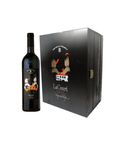 Vini Rossi  6 bottiglie La Court Barbera d’Asti Superiore Vigna Veja Nizza DOCG Riserva 2016 con cassa legno - Michele Chiarl...