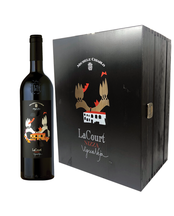 Rode wijnen  6 bottiglie La Court Barbera d’Asti Superiore Vigna Veja Nizza DOCG Riserva 2016 con cassa legno - Michele Chiar...