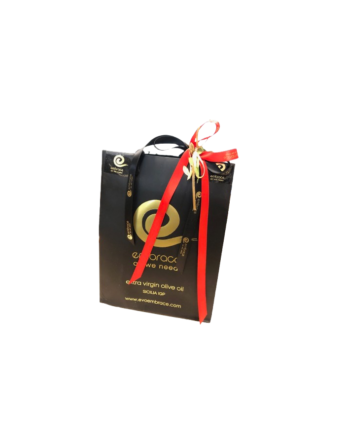 Natives Olivenöl extra  Olio extravergine di oliva Sicilia IGP 500 ml shopper - Evo Embrace 33,55 â‚¬ Natives Olivenöl extra  Olio extravergine di oliva Sicilia IGP 500 ml shopper - Evo Embrace 33,55 â‚¬