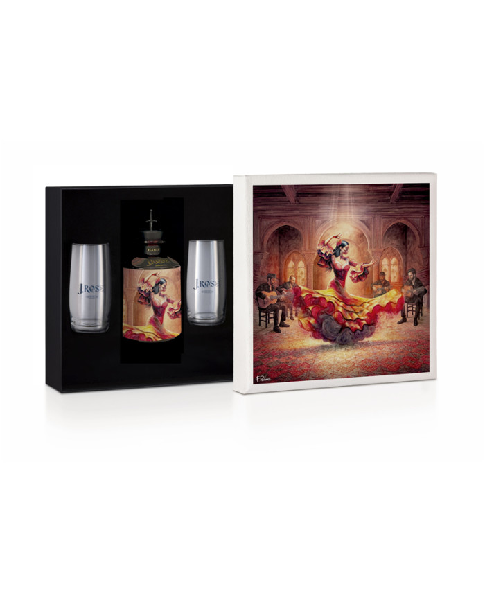 Distillates  Box Flamenco London Dry Gin 70 cl e due bicchieri - J.Rose 188,50 €