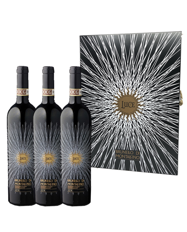 Vini Rossi  3 Bottiglie - Brunello di Montalcino DOCG 2015 Luce della vite in cassetta legno - Frescobaldi 258,20 €