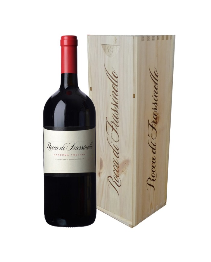 Rode wijnen  Rocca di Frassinello Maremma Toscana Rosso DOC 2016 Magnum - Rocca di Frassinello (cassetta di legno) 94,24 €