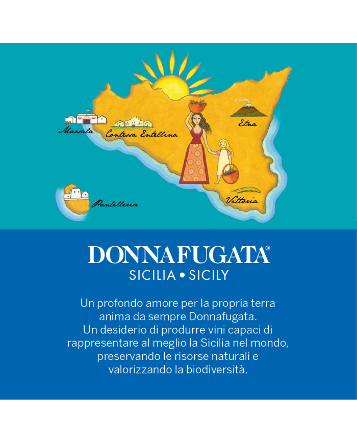 Rode wijnen  Viaggio a Contessa Entellina - Cassetta legno e plexiglass 2 bottiglie da 0,75l Donnafugata 57,79 €